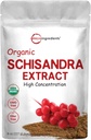 Orgaaniline Schisandra ekstrakti pulber, 8 Ounce, traditsiooniline Adaptogen ja täiteaine vaba, puhas Schisandra lisand, toetab maksa detoksi ja kognitiivset tervist, GMO-sid ei ole