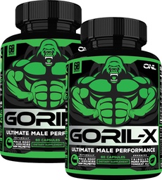 Testosterooni Booster täiendada meestele - Goril X Treening Mees Suurendades pillid 1000mg - Suurus, tugevus ja energia - Horny Goat Weed, Tongkat Ali & Tribulus Terrestris - 60 kapslit (2pk)