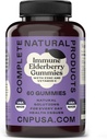 Elderberry Gummies - 60 Count Natural koos tsink, C-vitamiin ja Elderberry (Sambucas)