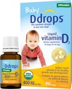 Ddrops Organic Baby 400 RÜ 90 tilka - igapäevane D-vitamiini vedelik imikutele. Toetab hammaste ja luude tervist. Ei säilitusaineid, ei suhkrut, mitte-GMO, allergia-sõbralik - pakend 2