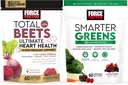 Bundle of Force Factor Total Beets Ultimate Heart Health Blood Pressure Support Chews with CoQ10, 60 Soft Chews + Smarter Greens Superfood Chews, et toetada seedimist, 60 Soft Chews