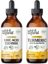 Wild & Organic Uric Acid Cleanse Tincture 4 fl oz & Turmeric Tincture 4 fl oz