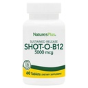 NaturesPlus Shot-O-B12 5000 mcg - 30 Säilitatud vabastavat tabletti, pakett 2 - toetab energiatootmist ja meeleolu - taimetoitlane, gluteenivaba - 60 kokku