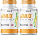 (2 Pack) Arialief Sciatica tugikapslid, Arialief Advanced Formula Sciatica Relief Supplement, Närviabilisa, Extra Strength Sciatic Närvi rahustav Formula kapslid (120 kapslit)
