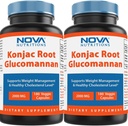 Nova Nutritions 2 Pack Konjac Juur Glucomannan Kapslid 2000 mg/ Serving Veggie Caps 180 Arv ( kokku 360 kapslit)