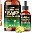 10in1 Magneesium L-Troonaat Vedelad tilgad magneesiumglütsinaadi , ashwagandha , D3- , C- , B6- ja 4 - Muud koostisosad - 2 Fl Oz - Sidrunimaitse