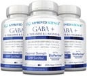 Heakskiidetud teadus GABA+ - Rahulikkuse edendamine, une parandamine, meeleolu suurendamine - GABA, L-teaniin, L-arginiin, B6-vitamiin, bioperiin - kõrge imendumine - 180 kapslit - vegan