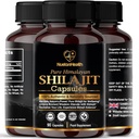 Himaalaja Shilajit kapslid - 100% puhas ja looduslik 90 Vegan pillid - Gold Grade Wellness, energia ja elujõu täiendada meestele ja naistele - Hinne A Shilajit rikas Fulvic & Humic Acid