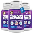 Genex Formulas 1500mg Resveratrool koos bioperiiniga imendumiseks (3 Pack) | Orgaanilised trans-resveratrooli kapslid Jaapani Knotweedist, antioksüdantide täiendus tervislikuks vananemiseks