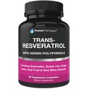 Resveratrooli lisand - tugev 1400mg valem koos trans-resveratrooli, kvertsetiini, viinamarjaseemne, rohelise tee, acai ja punase veini ekstraktiga - 60 köögiviljakapslit