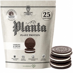 Ambrosia Planta - Premium taimepõhine valk | Vegan & Keto Sõbralik | Gourmet maitsed, millel ei ole puhitus ega kõhtu | Gluteen & sojavaba | Lisatud suhkur | 25 serveerimist | Küpsised Koor
