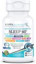KAPPA NUTRITION Sleep 60, Sleep Aid, 60mg of Melatonin, 60-Day Supply, Non-Habit Forming Vegan Capsules Natural Ingredients for Easier Bedtime, Herbal Supplement, Valerian Root, Chamomile Non-GMO