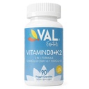 VAL Vitamiin D3 + K2 (MK-7) 5000 RÜ & 90 mcg - Luude ja südame tervise tugi - kõrge potentsi, mitte-GMO, lihtne alla neelata - 90 vegankapslit - D3 K2 täiendus valmistatud USA-s