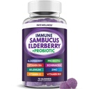 Elderberry Gummies Immune Support, Daily Support for Kids and Adults *, Sambucus Elderberry, Tsink, C-vitamiin, D3, B6, B12, Plus - Toidulisand - 70 Count
