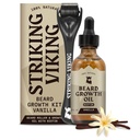 Striking Viking Beard Growth Oil - 2 fl oz, Pack of 1, Vanilla - paksendav habemeõli Jojoba & Argan ekstraktid - soodustab näo karvade kasvu ja sihib patühjad piirkonnad - Biotiin rikastatud