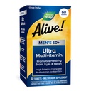 Looduse Tee Elus! Meeste 50+ päevane Ultra Multivitamiin, kõrge tugevusega valem, toetab tervislikku aju, silmi ja südant *, Metüülitud B12, gluteenivaba, 60 tabletti (pakendamine võib varieeruda)