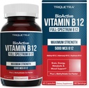 Bioaktiivne vitamiin B12 - 5000 mcg, sisaldab 3 bioaktiivset vormi B12 pluss metüülfolaadi kofaktorit - metüül B12, adenosüül B12 ja hüdroksü B12 | toetab energiat, ainevahetust ja meeleolu | Vegan, mitte-GMO (60 serveerimist)