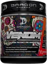 DRAGON PHARMA Venom Extreme Potency Pre-Workout, Laser Sharp Focus + energia, intensiivne jõudlus, tõestatud koostisosad täiustatud vasodilatatsiooni ja vastupidavuse jaoks (40 Servings, Mangonada)
