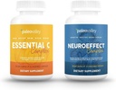 Paleovalley NeuroEffect + Essential C Complex Bundle - Neuro Seenekohviekstrakt, C-vitamiini täiendus 450g Fookus, mälu, energia, immuuntoetus, orgaanilised supertoidud