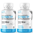 GlyNAC-ET NAC täiendus N-atsetüültsüsteiini etüülester (pakk 2) - 20x rohkem biosaadav kui GlyNAC - Glütsiin & N-atsetüültsüsteiin Etüülestri vananemisvastane täiendus, Glutatioon (120 kapslit)