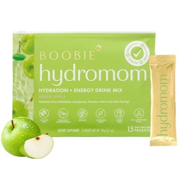 Boobie Hydromom Superfood Elektrolüütide Joogi Segu, Roheline Õun | Värskendav Energia & Hüdratsiooni Boost Mamadele | On-The-Go & Travel Essentials raseduse, imetamise ja pärast seda, 15 paketti