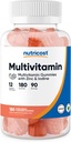 Nutricost Multivitamiini Gummies, 180 Gummies (Mixed Berry Maitsestatud) - 90 Serv, Gluteenivaba, GMO-vaba ja taimetoitlane Sõbralik
