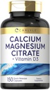 Carlyle Kaltsium Magneesiumtsitraat vitamiiniga D3 | 150 kapslit | Mitte-GMO & Gluteenivaba toidulisand