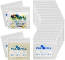 Pill Bag Count - Suurus 3" X 2" 3 Mil - Plastist Pill Organizer Kotid - Väikesed Tasku Pillid Kotid - Travel Pill Pouch - Daily AM PM Meditsiini Hoidlakotid - Lukustus Pill Carrier Container (100-Pack)