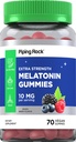 Piping Rock Melatonin Gummies 10mg | 70 Count | Berry Flavor Supplement | Vegan, Non-GMO, Gluteenivaba