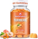 Kurkumiin Turmeric Gummies – Extra Strength 2000mg 8: 1 Ekstra Kurkumilisandi Gummies Black Pepper & Ingver – Vegan Non-GMO ühine tugi närimiskummid – Virsikumaitse, 60 Count