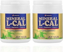 Mineraal L-Cal Kaltsium D3-vitamiiniga, 4-kuuline pakkumine, vees lahustuv palli formaat magneesiumi ja mineraalidega, kiire neelav kaltsium Magneesium D3 lisand, 1300 palli pudeli kohta, 130 g igaüks, 2 pakendit