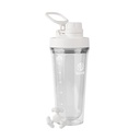 Takeya Protein Shaker - BPA-Free Plastic Shaker Bottle with Leak-Proof Spout Lid - Easy Carry Shaker for Gym & More - Nõudepesumasin-Safe korduvkasutatav Shaker Spout Lid - 24 oz, Cloud White