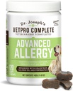 VetPro täiustatud allergia ja sügelemise tugi koertele - toetab hooajalisi allergiaid, sügelevat nahka ja immuunsust - täiustatud lõheõli, probiootikumide ja ternespiimaga allergiate, immuunsuse ja soolestiku tervise jaoks