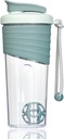 Proteiin Shaker Bottle 24oz - Teal läbipaistev Tritan mõõtmisskaalaga, silikoon Grip & Teal Shaker Ball - ideaalne valgu raputamiseks, smuutideks ja toidulisanditeks