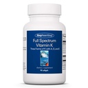Allergia uurimisrühm Täisspektriga K-vitamiin - K1-vitamiin ja K2-lisand, K-vitamiini kompleks, MK-4, MK-7, D3-vitamiin, A-vitamiin - 90 loend