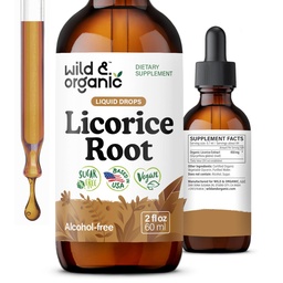 Looduslik ja orgaaniline lagritsa tinktuur - seedetrakti tugi - puhas lagritsa juure ekstrakti tilgad - Glycyrrhiza Glabra - Vegan, suhkur ja alkoholivaba täiendus - 2 fl oz