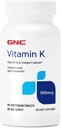GNC vitamiin K 100mcg, 180 tabletti, aitab keha transport kaltsiumi