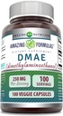 Amazing Formulas DMAE Supplement | 250 Mg | Veggie kapslid | Non-GMO | Gluteenivaba | Valmistatud USAs (1 Pack, 100 Count)
