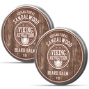 Viikingite revolutsioon Sandalwood Beard Balm - Habemevõi argaaniaõliga, Habe Softener meestele Jojoba õliga - Habeme niisutaja meestele mesilasvahaga - Habevaha meestele (2oz, 2 Pack)