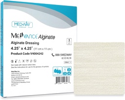 MedVance TM Alginate – Kaltsiumalginaat Riietus 4.25 "x4.25" Karp 5 kastmega