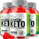 (3 Pack) Essential Keto ACV Gummies - Advanced Formula Essential Keto + ACV kaalujälgimise Gummies Apple Siider Äädikas Keto Essential Dietary Supplement Reviews Vitamiin B12 B6 (180 Gummies)