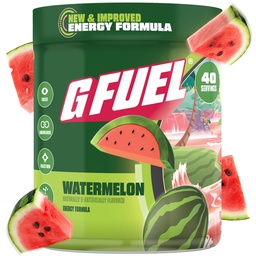 G kütus Arbuus Energiajook Pulber, Pre Treening Kofeiin Segu Mängud, Sugar Free Focus Amino, Vitamiin + Antioksüdandid, 9,9oz (Watermelon, 40 Servings)