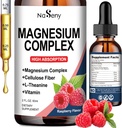 Magneesiumi komplekslisand, 400 mg magneesiumglütsinaati, malaadi ja tsitraadi vitamiini segu naistele ja meestele, kõrge imendumine - lõõgastumiseks, hea une ja närvide terviseks (60ML / Vaarika)