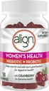 Align Naiste Prebiootilised Probiootilised Täiendavad Kummid, Cranberry 50 Ct