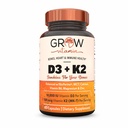 vitamiin D3 K2 w/MCT Õli - 10 000 IU D3, 100 mcg K2 MK7, kaltsium, tsink, bioperiin, magneesium parema imendumise jaoks - 60 kapslit