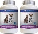cat Bad Breath Treats - PROBIOTICS for Pets - Dogs Cats - Bad Gas and Breath Treats - Advanced Immune Boost - Best probiotics for Cats - 2 Bottles (120 Treats)