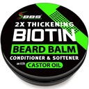 Biotin Beard Balm meestele - 2X paksenemine habemele ja vuntsile - orgaaniline vuntsvaha koos kastoorõli ja vahtvahuga - Näo karvade kasvu palsami kastmine