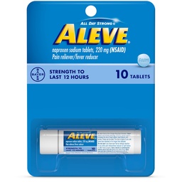 Aleve tabletid koos Naproxen Naatrium 220mg MSPVA valu leevendaja, 10 loend
