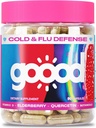 Goood Immunity Booster täiskasvanutele - C-vitamiin koos tsingi ja kvertsetiini lisanditega immuunsuse toetamiseks - Elderberry toidulisandid immuunsuse suurendamiseks - mitteallergiline gluteenivaba mitte-GMO immuunsuse suurendaja