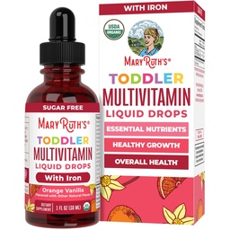 MaryRuth Organics CoComelon Toddler Kids Multivitamiin rauaga | Immuunsüsteemi tugi | Väikelaste vitamiinid | USDA orgaaniline | Suhkruvaba | Multivitamiini Vedelad tilgad lastele vanuses 1-3 | Vegan | 1 Fl Oz